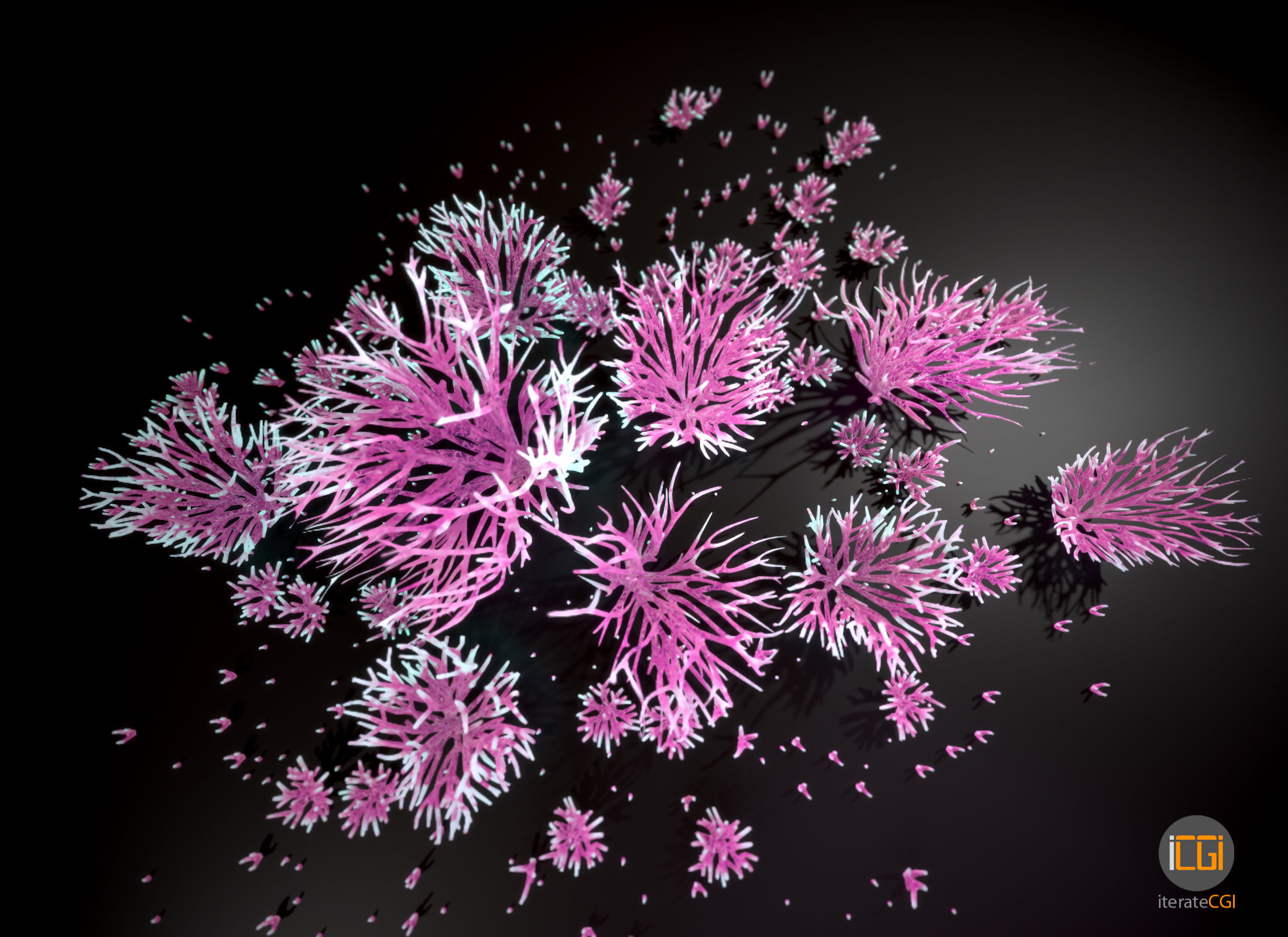 Alien Plant Fungus Type1 Low-poly 3D model_10