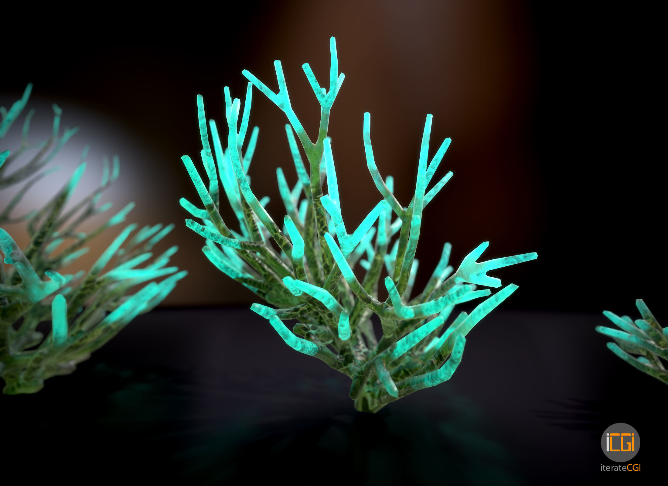 Alien Plant Fungus Type1 Low-poly 3D model_3