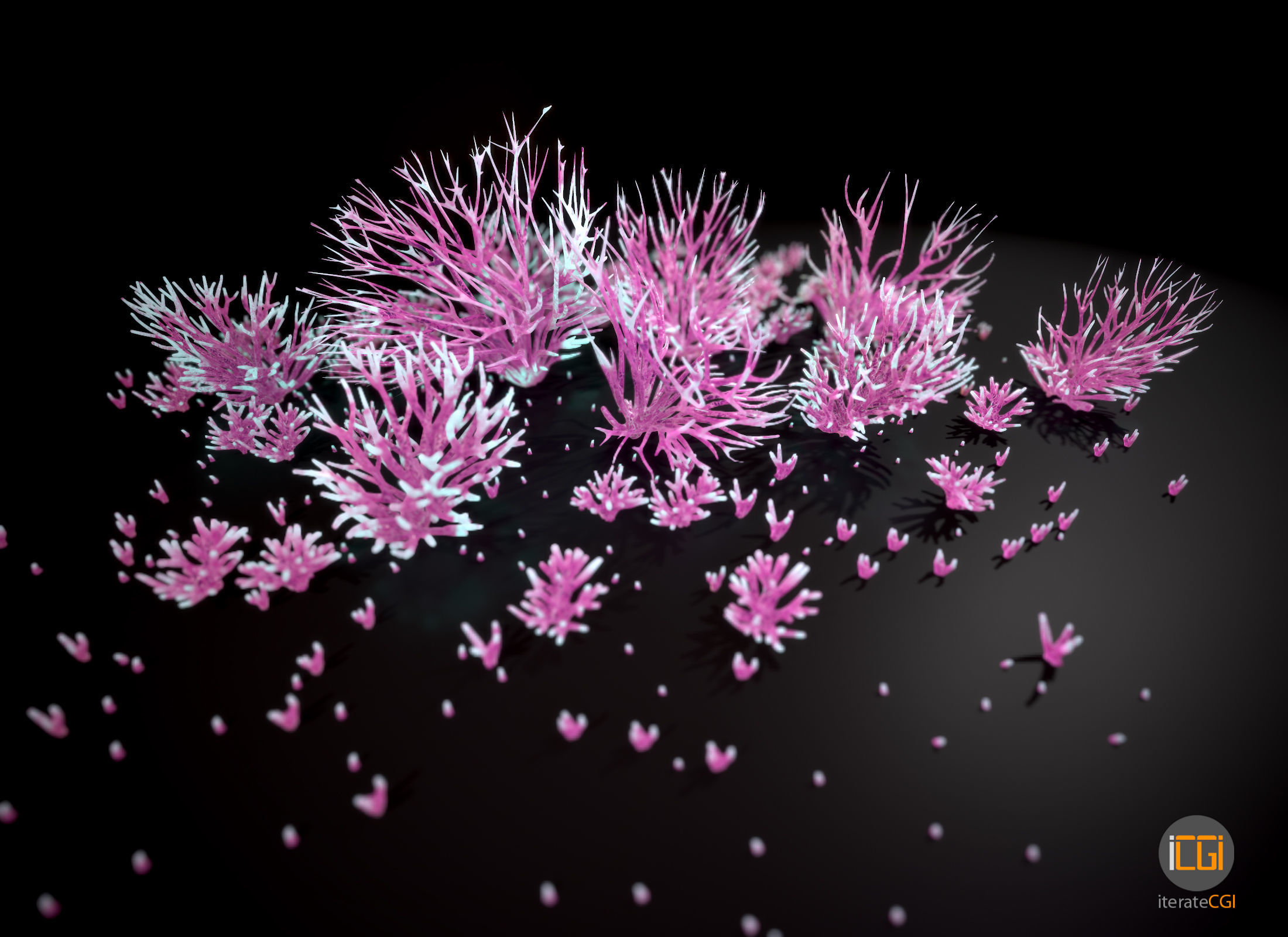 Alien Plant Fungus Type1 Low-poly 3D model_9