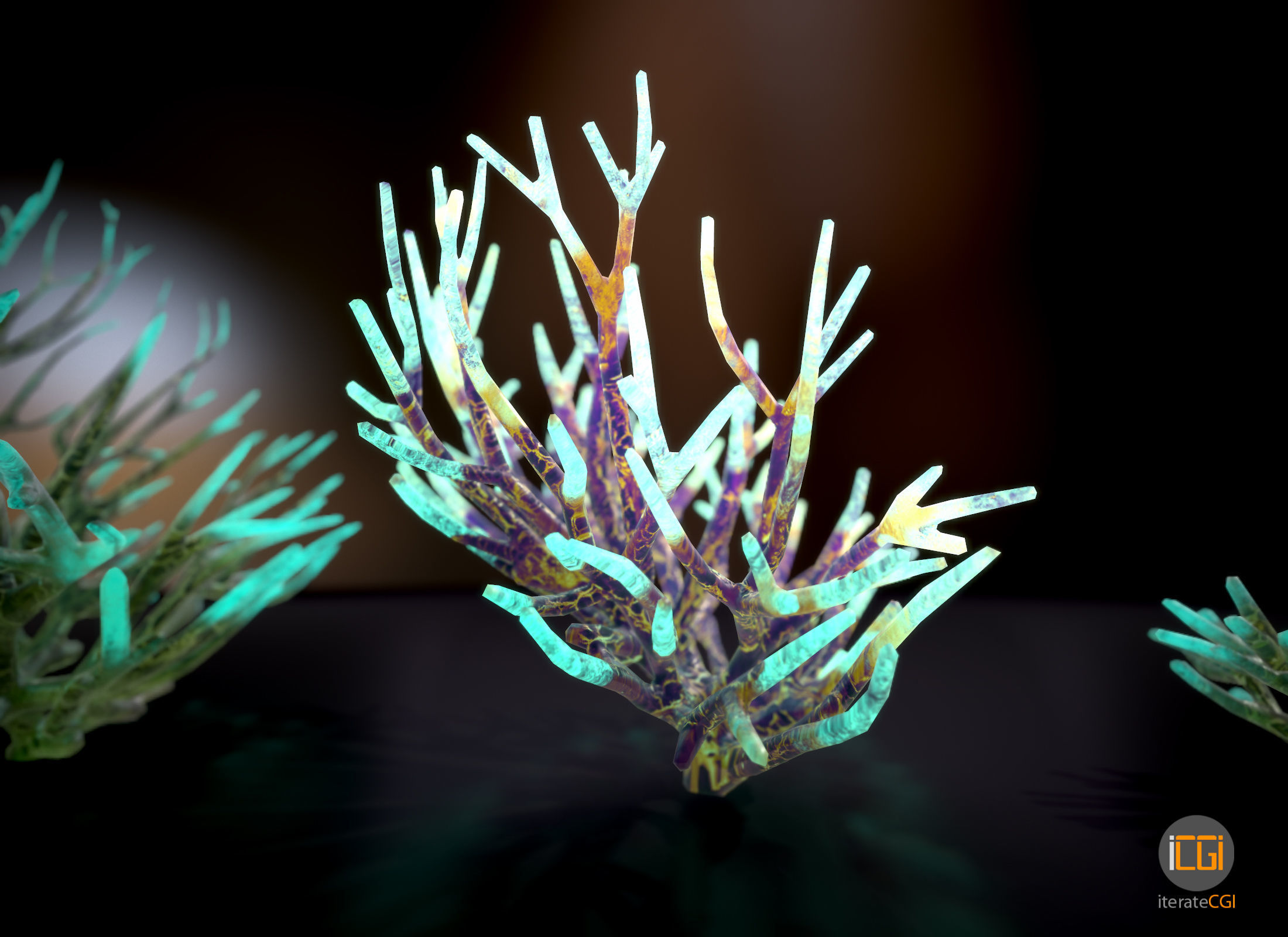 Alien Plant Fungus Type1 Low-poly 3D model_2