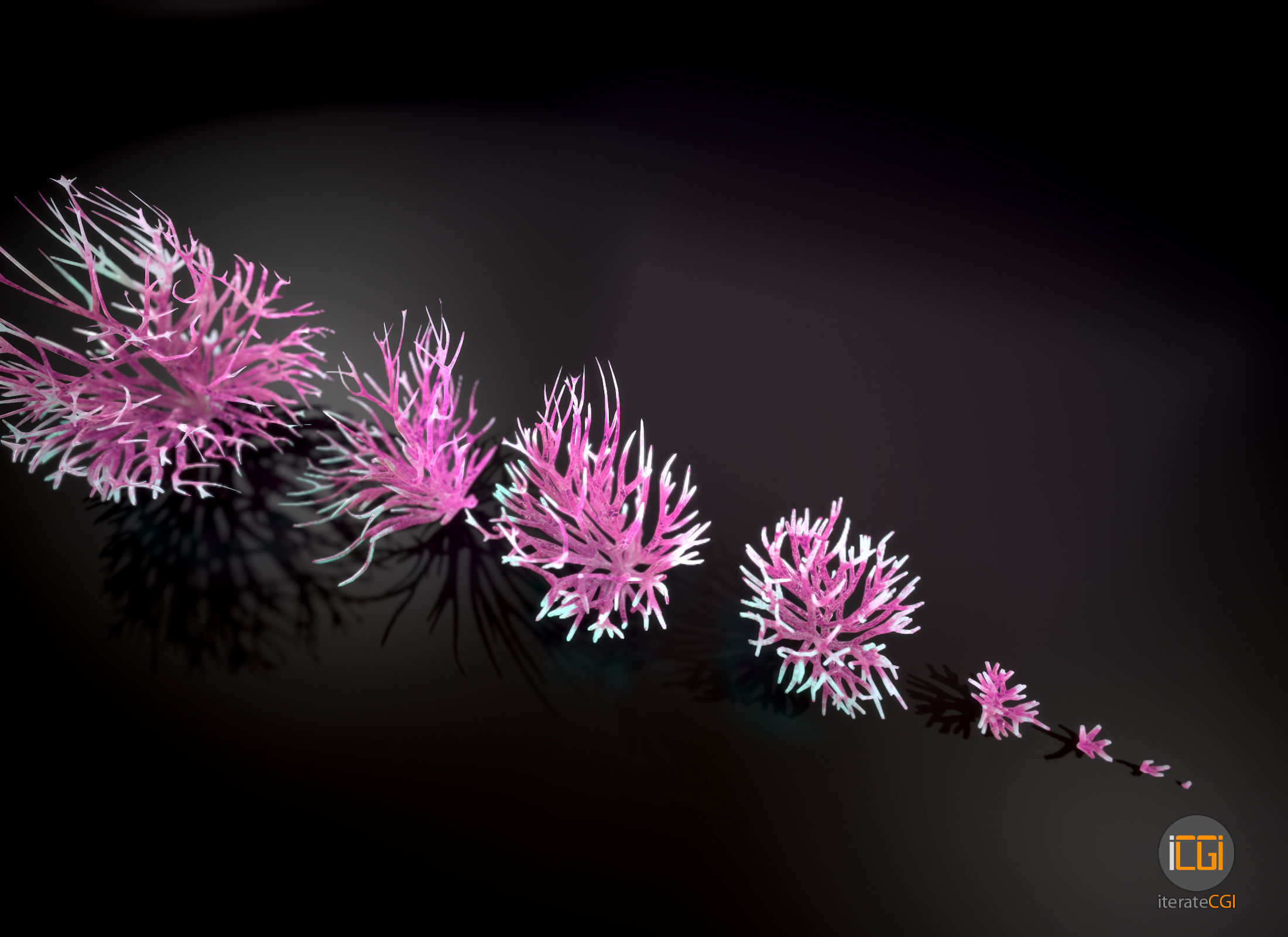 Alien Plant Fungus Type1 Low-poly 3D model_7