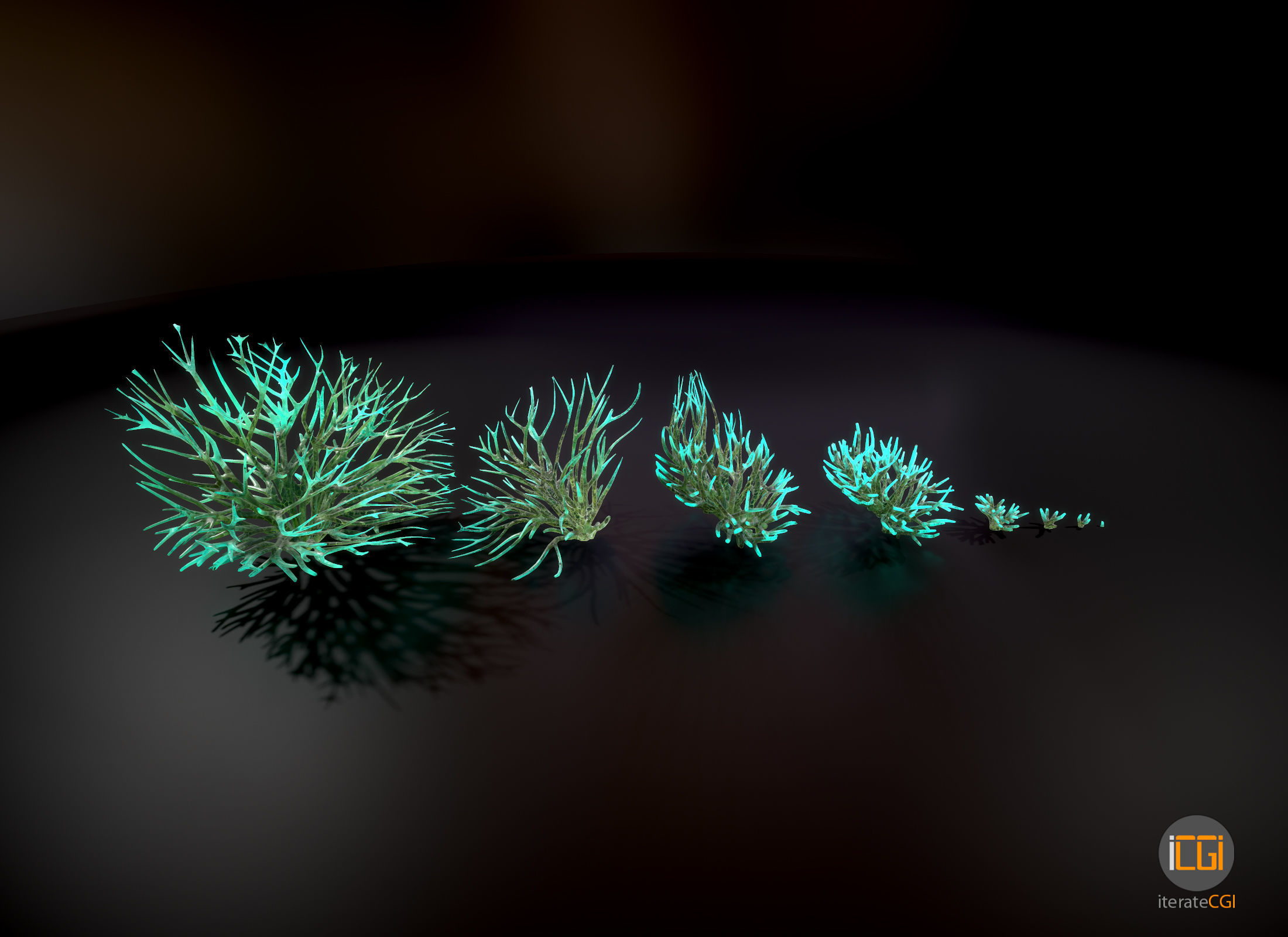 Alien Plant Fungus Type1 Low-poly 3D model_8