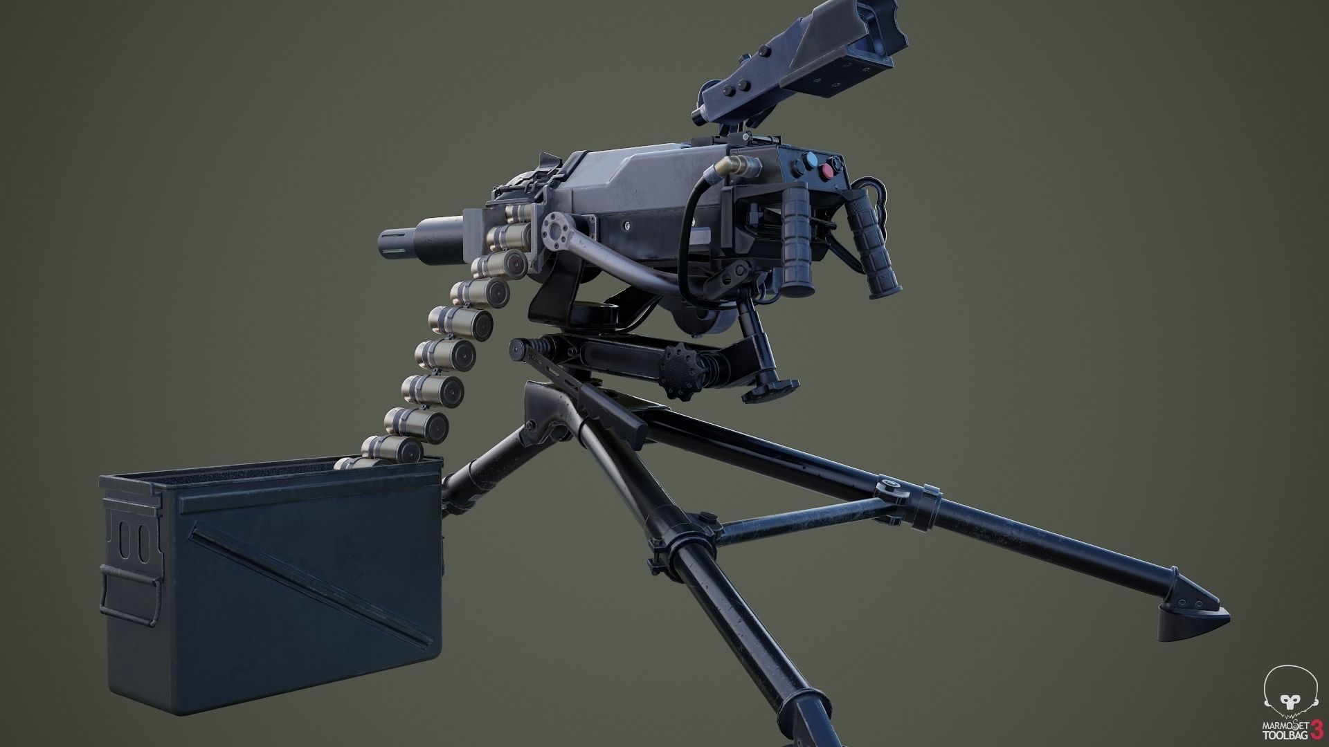 MK47 grenade launcher 3D model_5