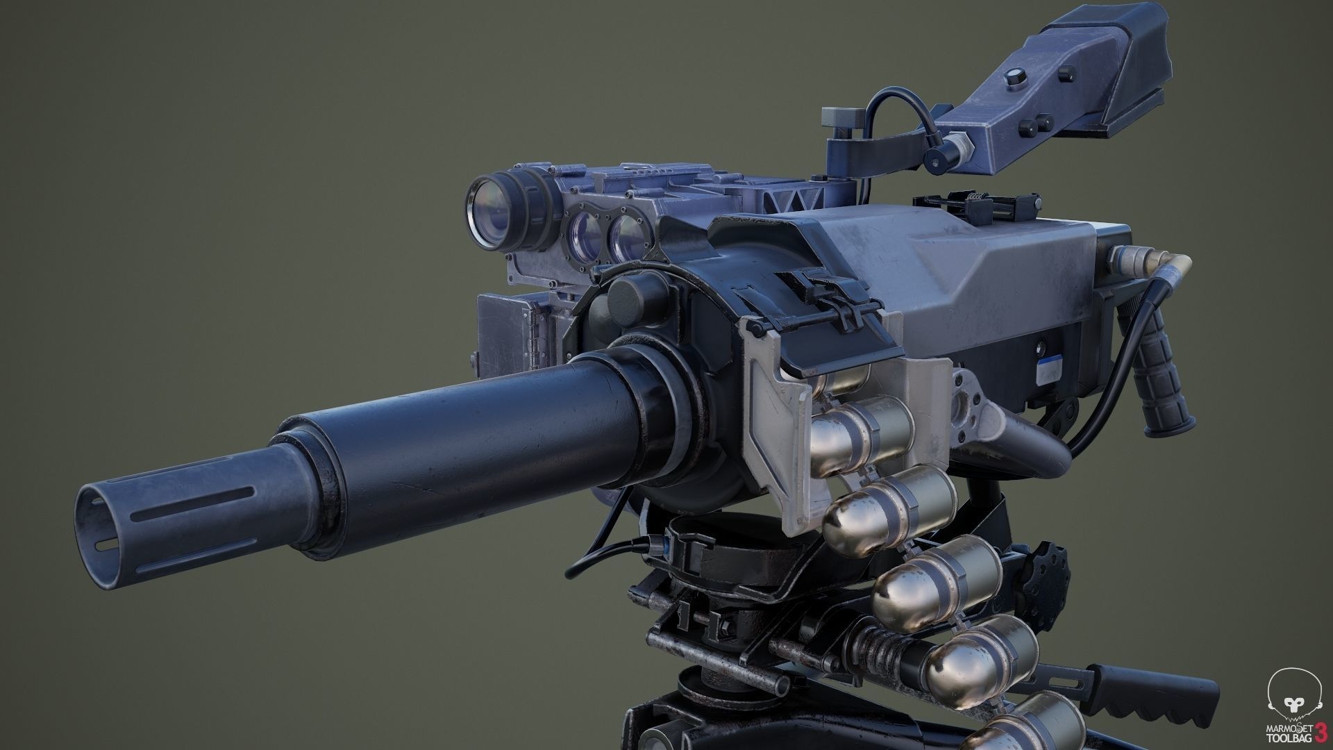 MK47 grenade launcher 3D model_1