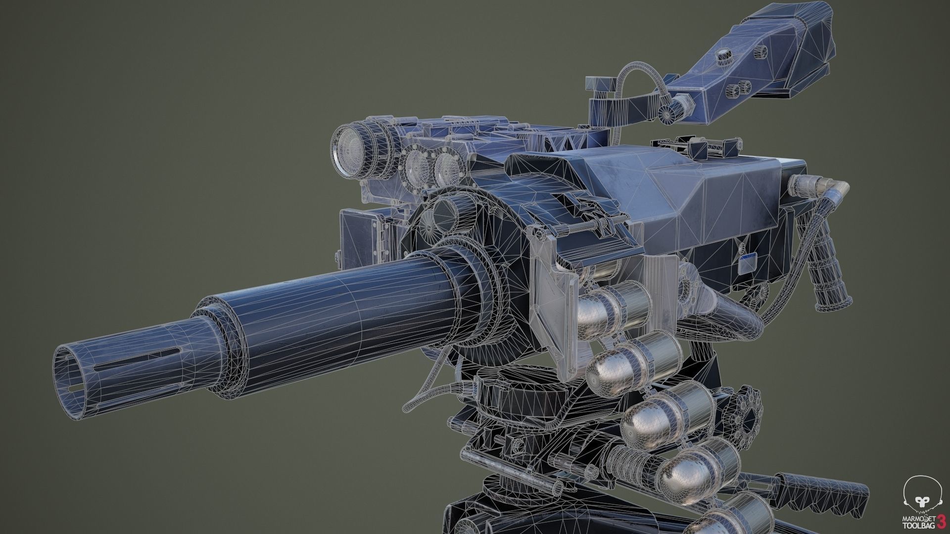 MK47 grenade launcher 3D model_7