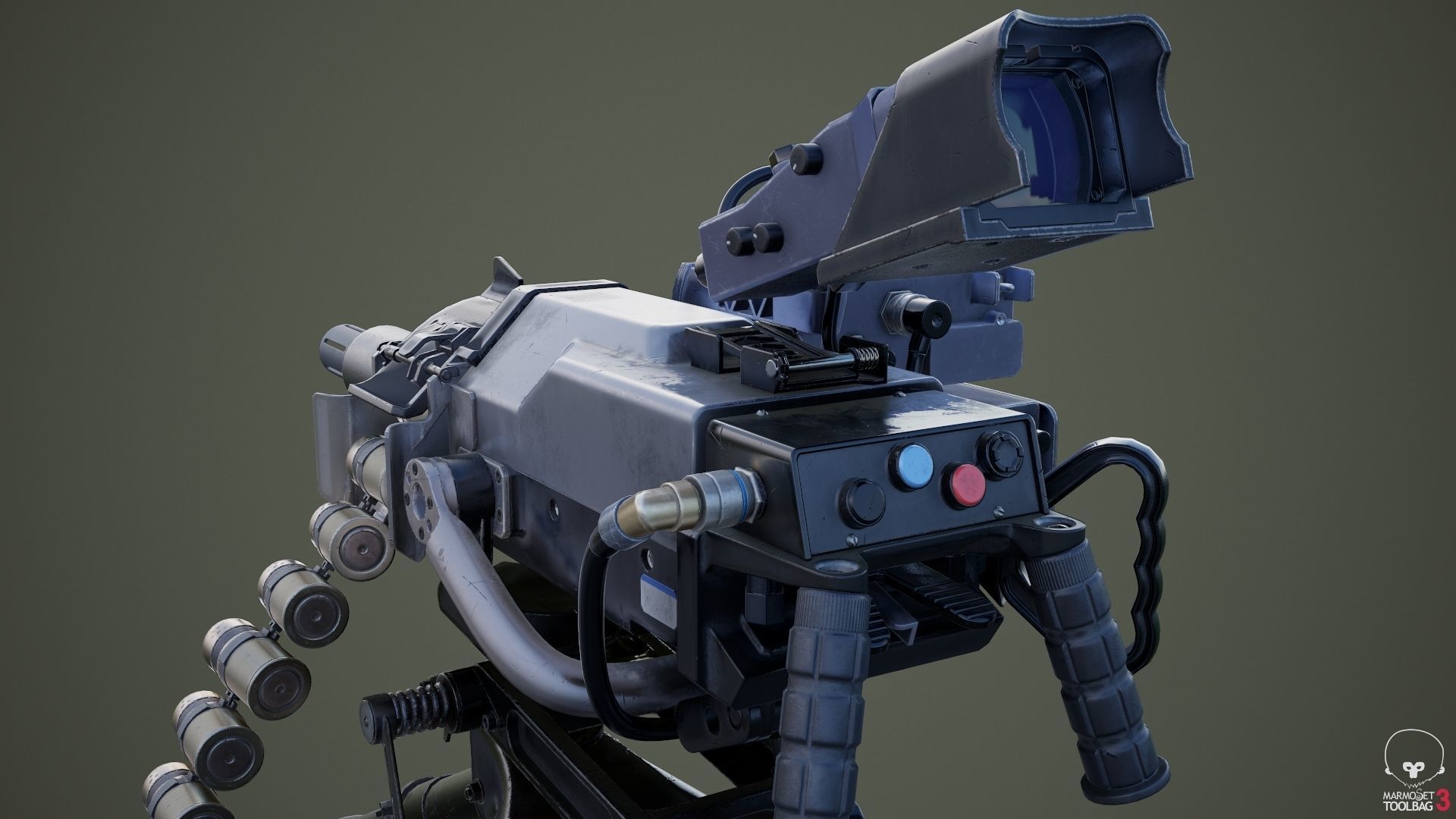 MK47 grenade launcher 3D model_3