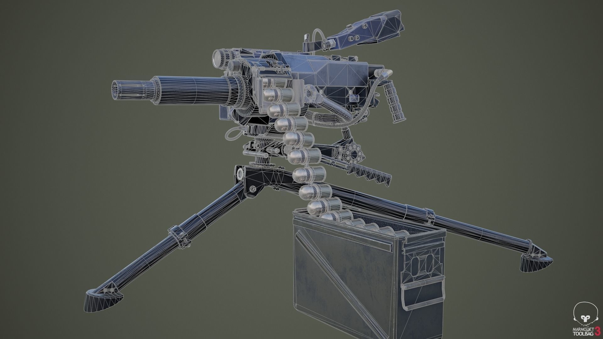 MK47 grenade launcher 3D model_6