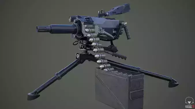 MK47 grenade launcher 3D model
