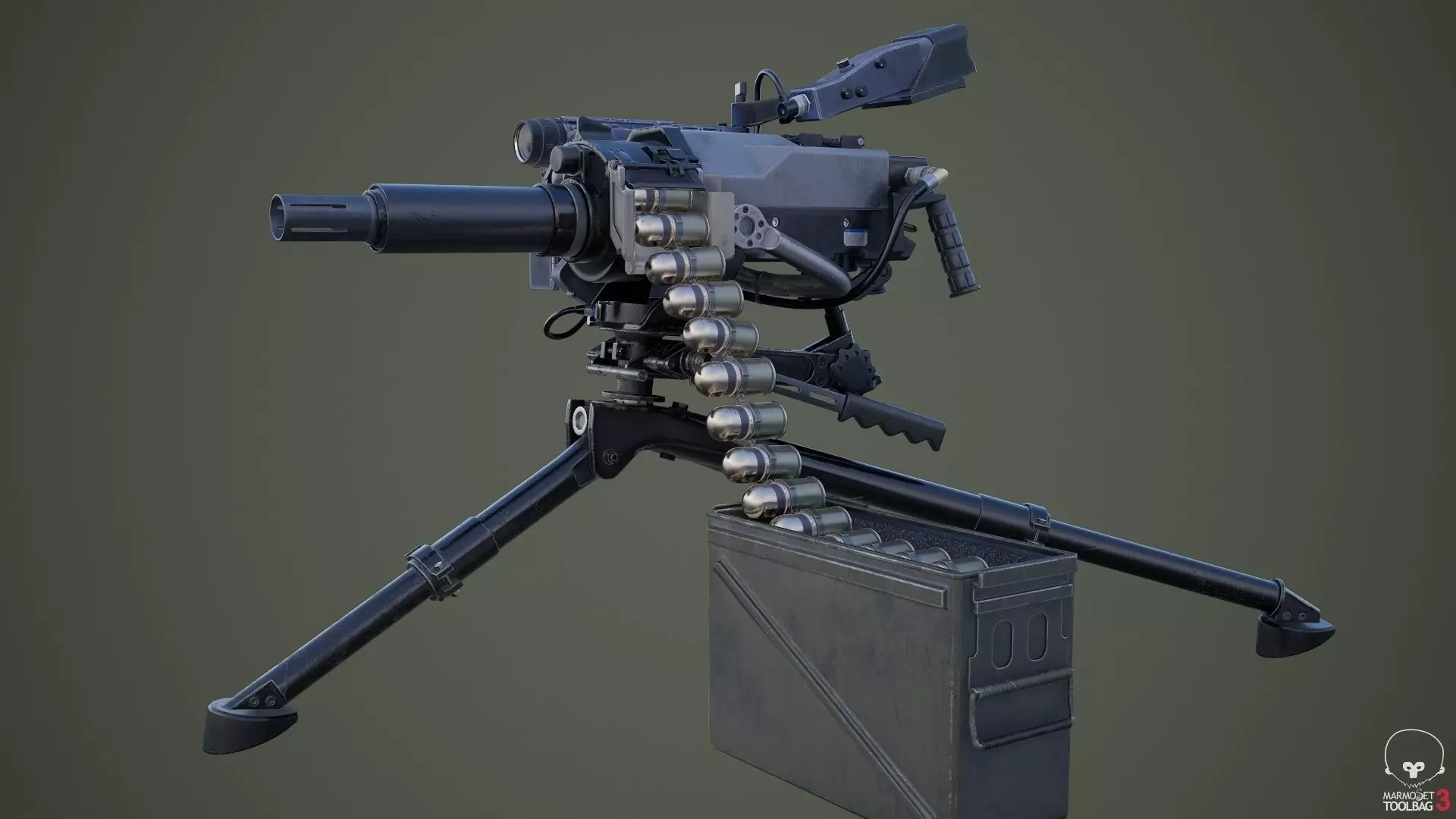 MK47 grenade launcher 3D model_0