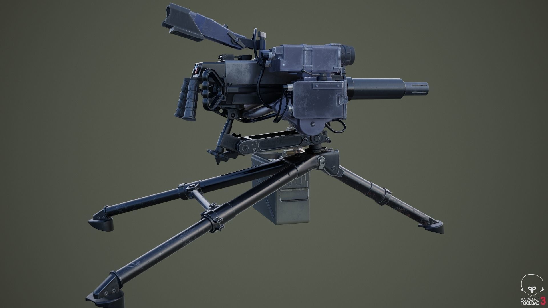 MK47 grenade launcher 3D model_4