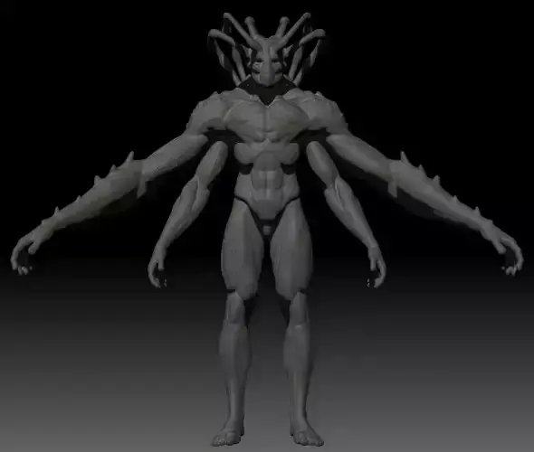 Monster humanoid creature 3D model