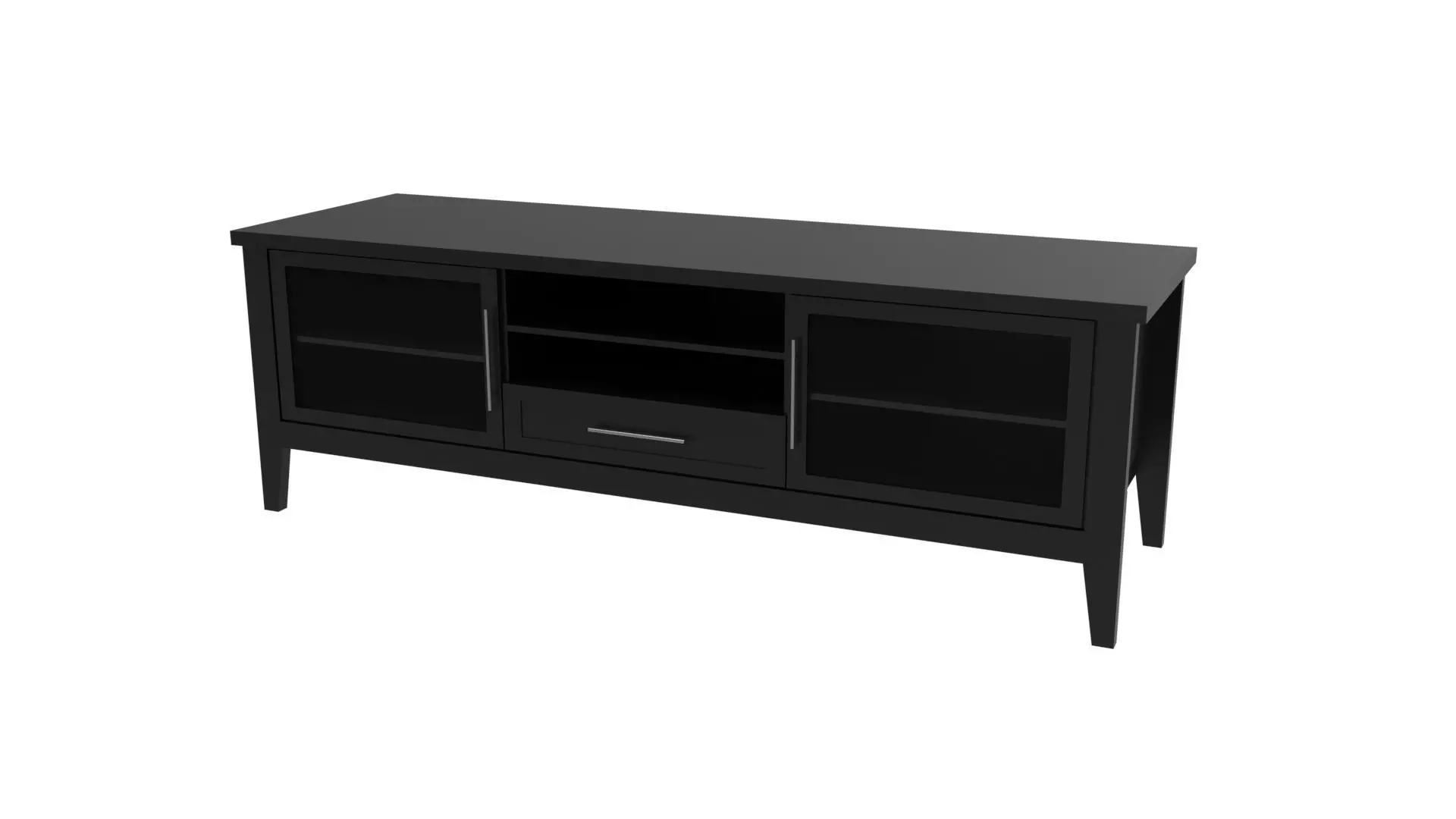 Modern Living Room TV Stand Low-poly 3D model