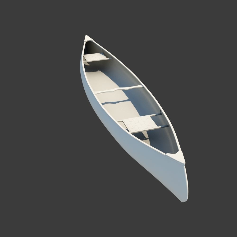RedWood Canoe Boat 3D model_2