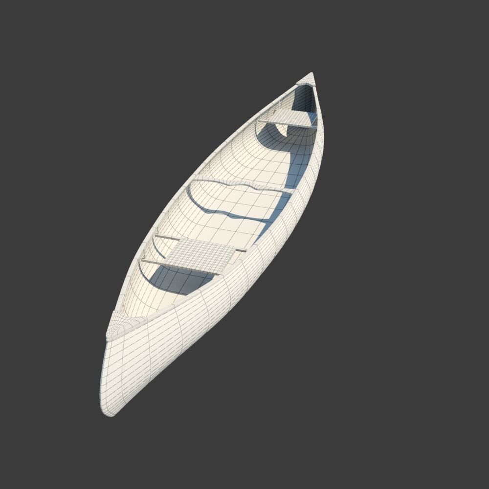 RedWood Canoe Boat 3D model_8