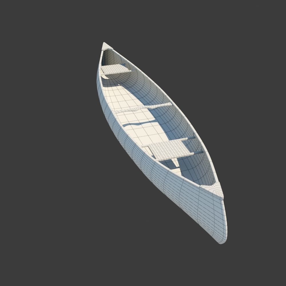RedWood Canoe Boat 3D model_10
