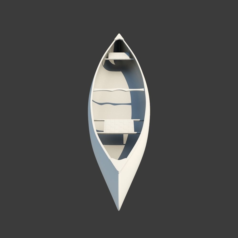 RedWood Canoe Boat 3D model_3