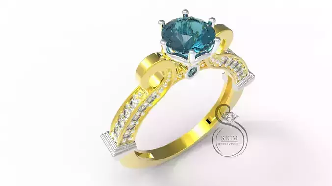 Ring with removeable head 6mm 3D Print Model