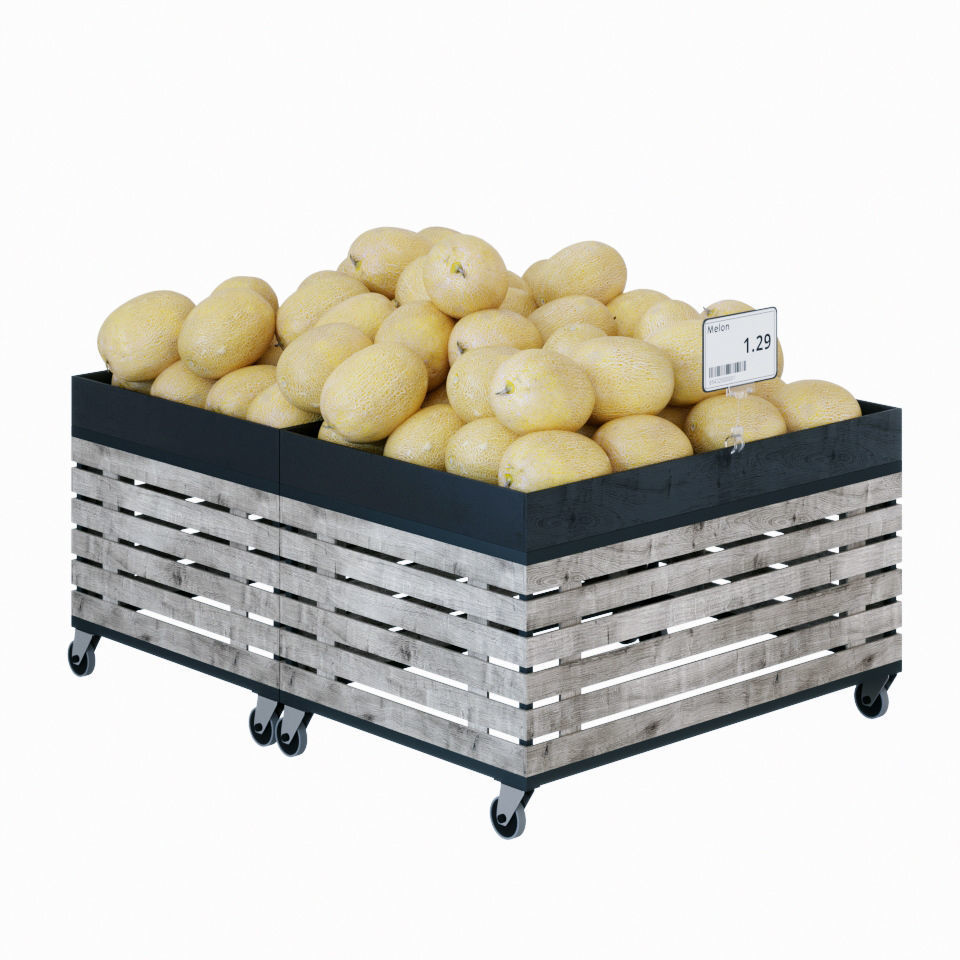 Fruit-Vegetable display racks 3D model_3