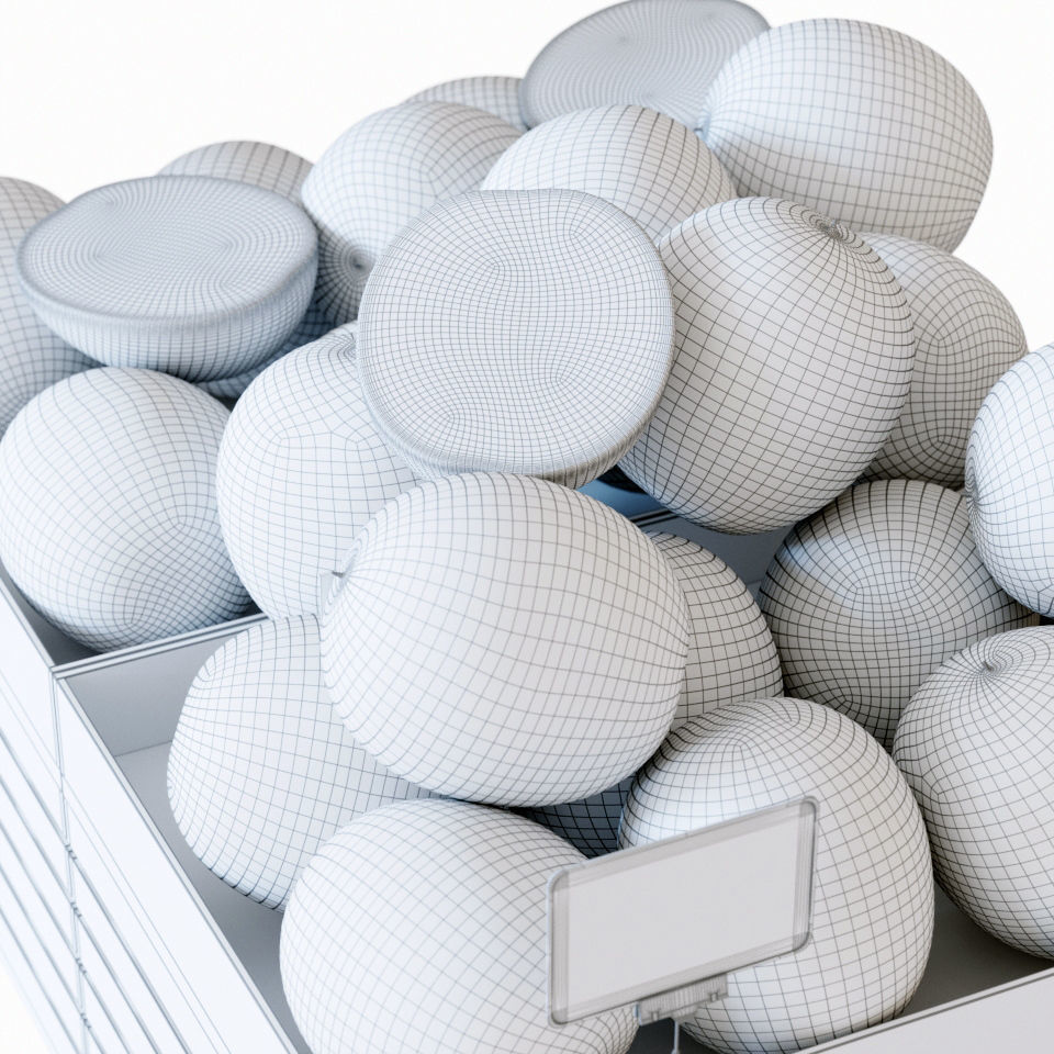 Fruit-Vegetable display racks 3D model_9