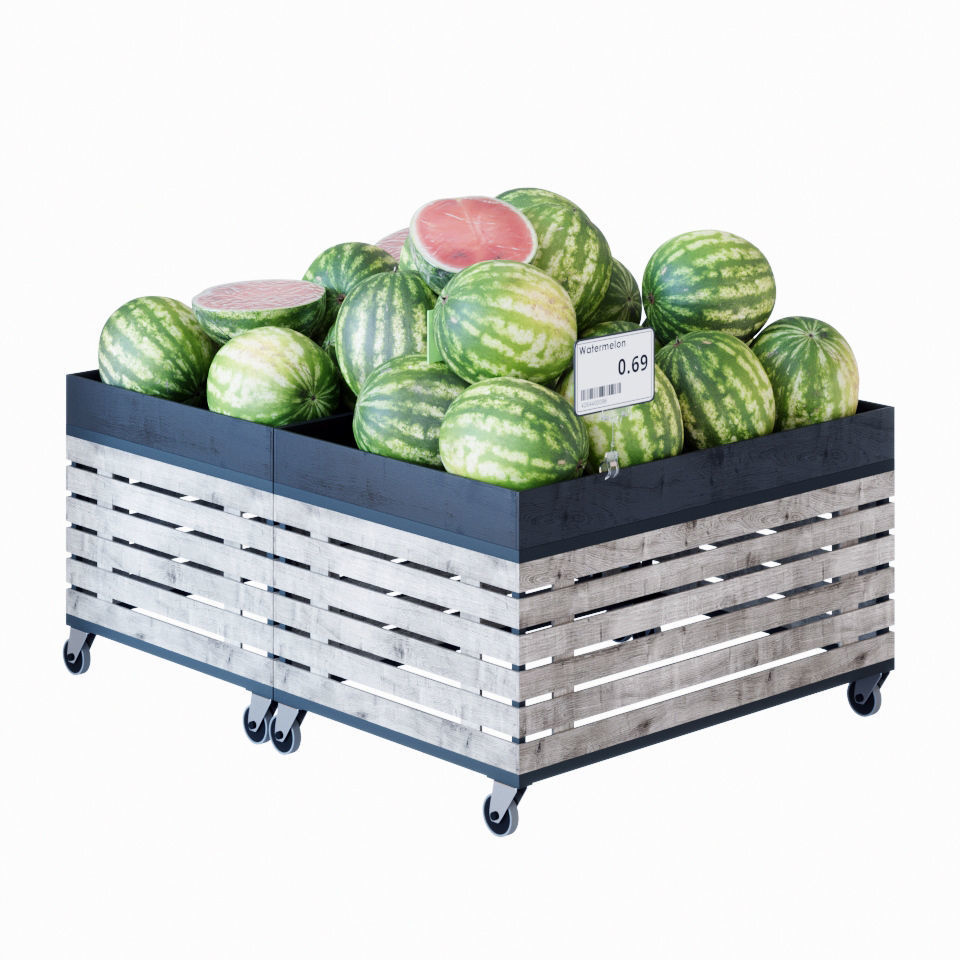 Fruit-Vegetable display racks 3D model_2