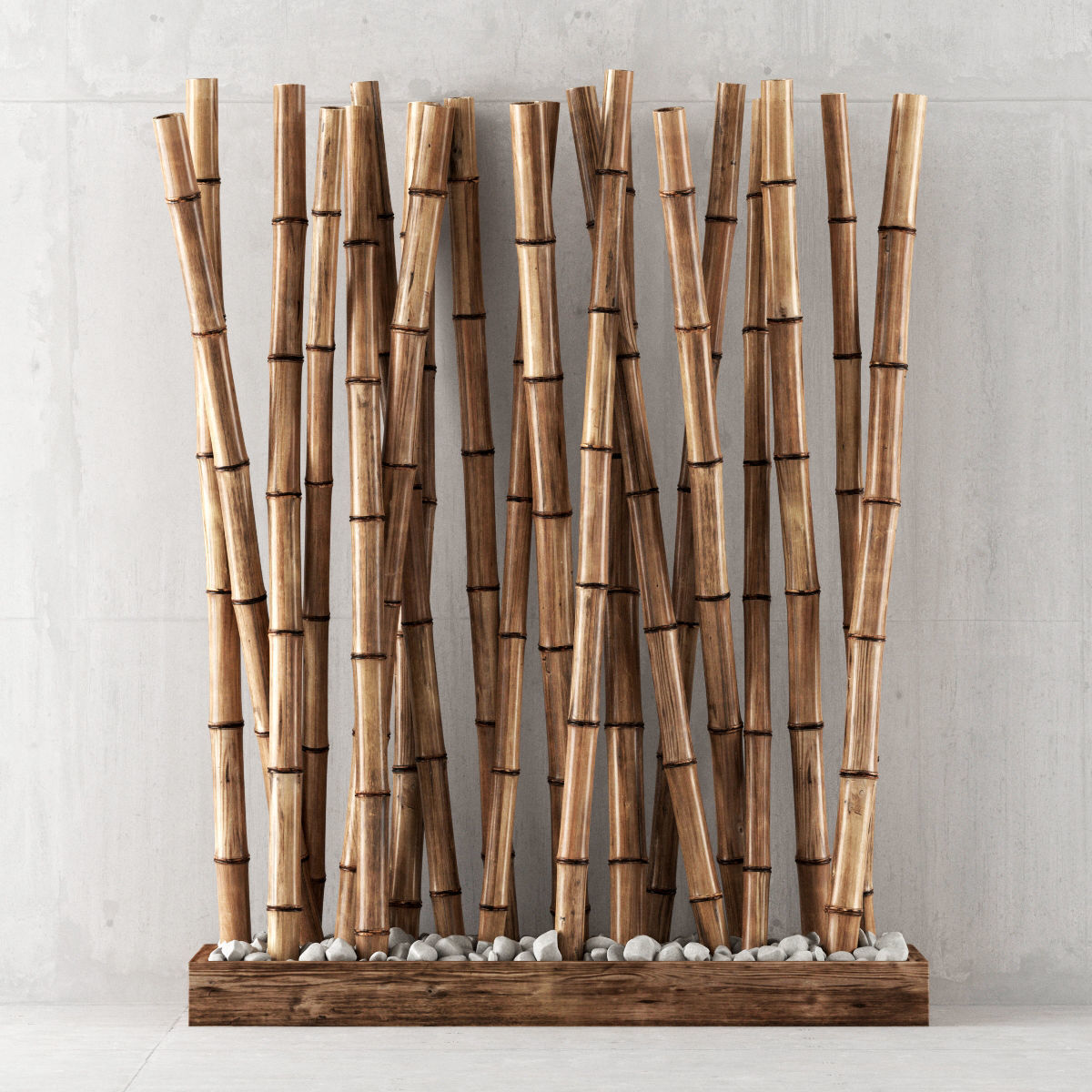 Bamboo decor box 3D model_1