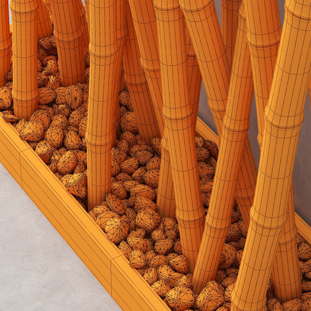 Bamboo decor box 3D model_9