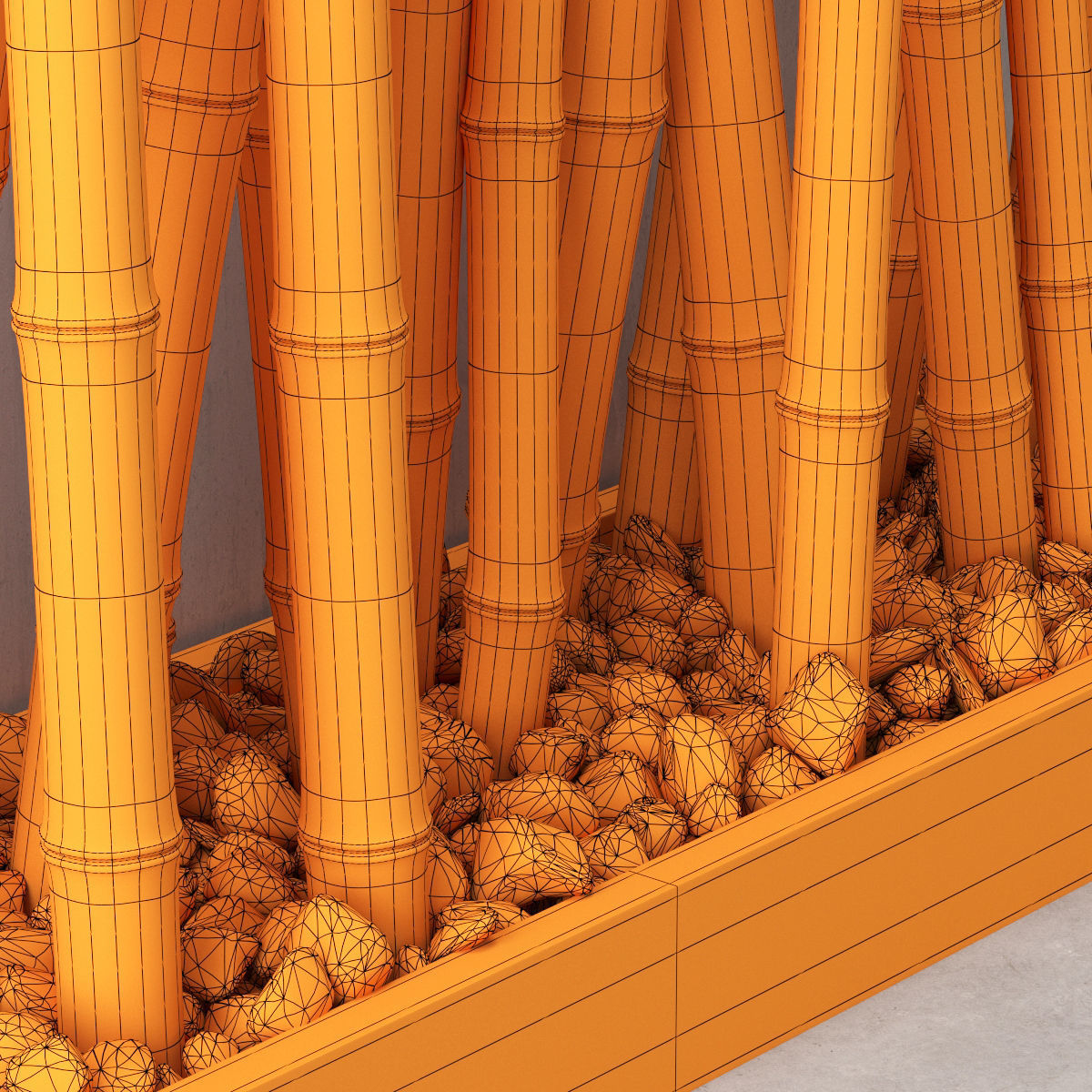 Bamboo decor box 3D model_8