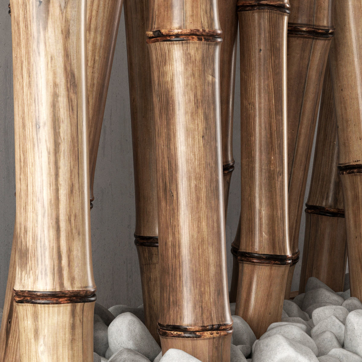 Bamboo decor box 3D model_5