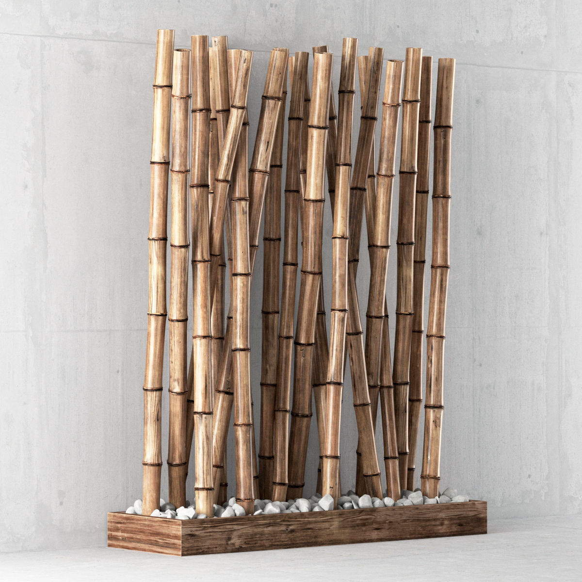 Bamboo decor box 3D model_2