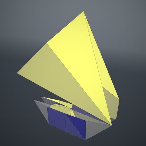Origami boat 3D Model .obj .fbx .dae .lxo - CGTrader.com
