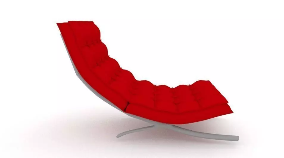 Barcelona Chair Low-poly 3D model_0