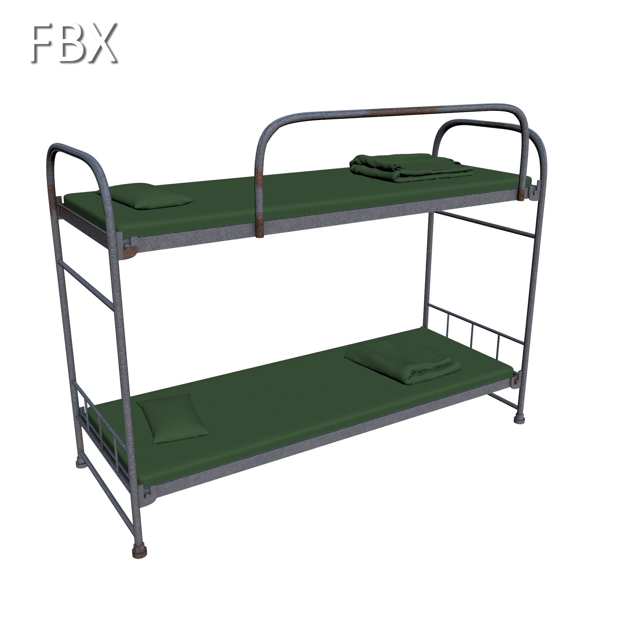 Bunk bed 3D model_16