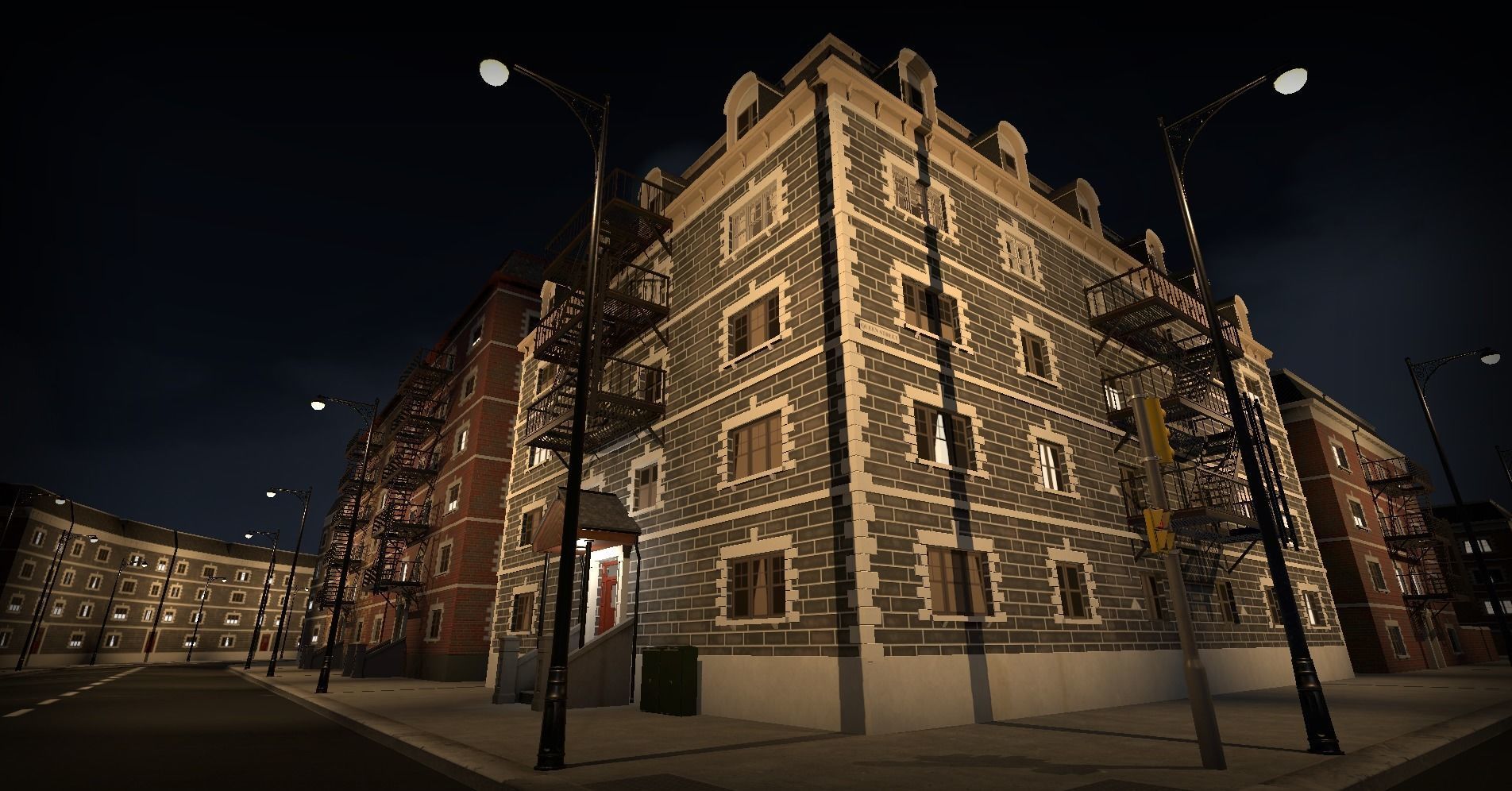 Modular Apartment Environment for Unity Low-poly 3D model_26