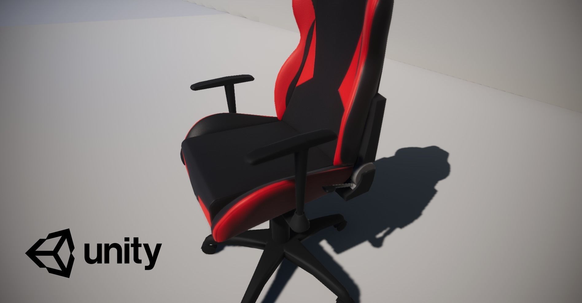 Gaming chair model Low-poly 3D model_8