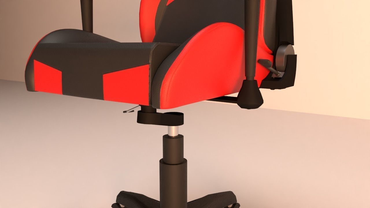 Gaming chair model Low-poly 3D model_3