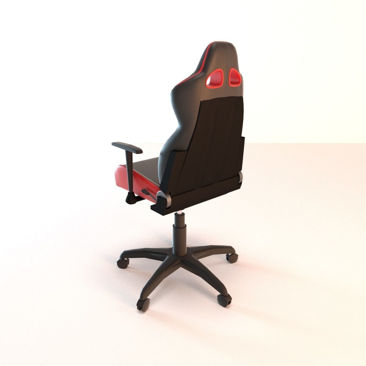 Gaming chair model Low-poly 3D model_4