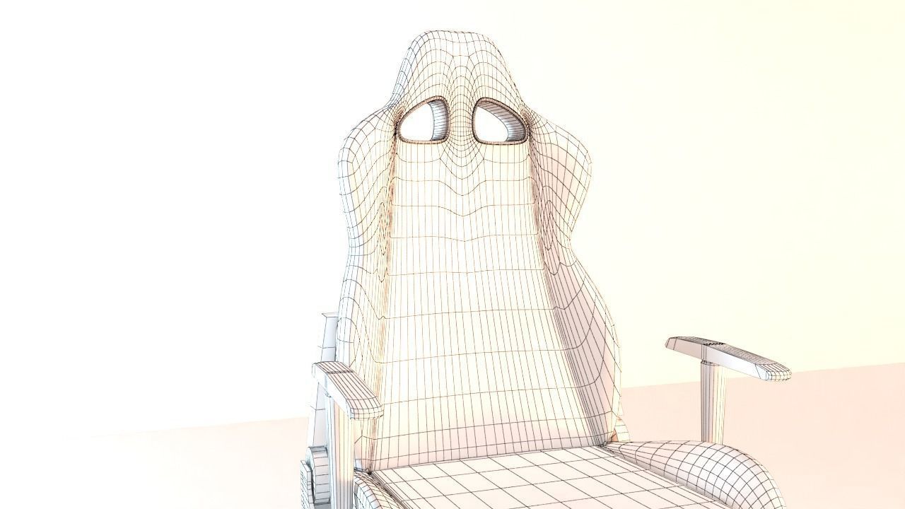 Gaming chair model Low-poly 3D model_12