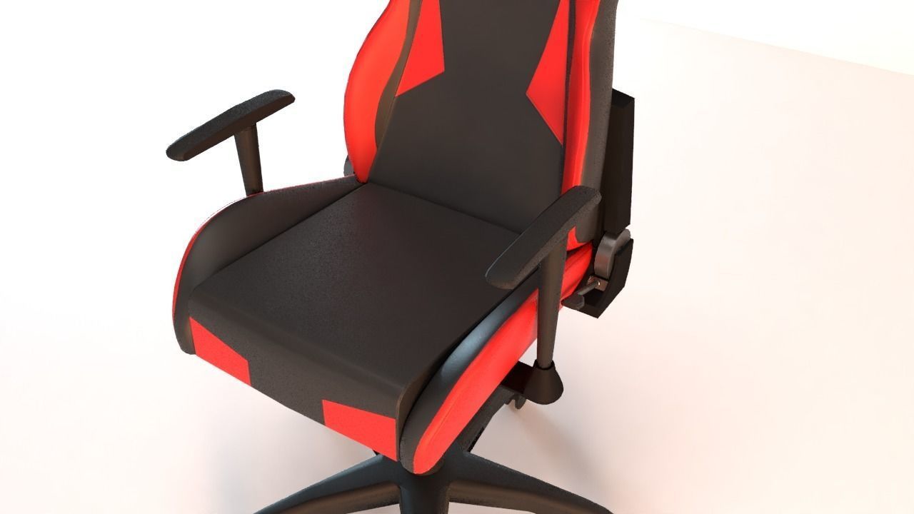 Gaming chair model Low-poly 3D model_1