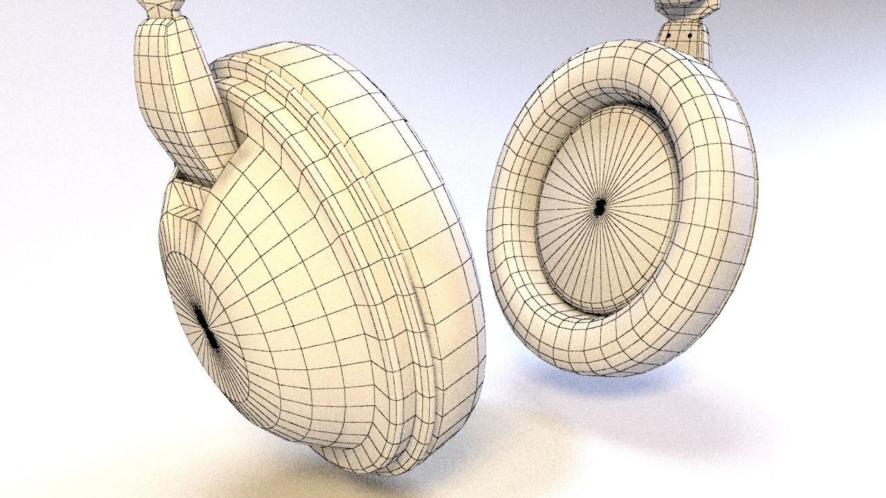 Full size headphones Low-poly 3D model_13