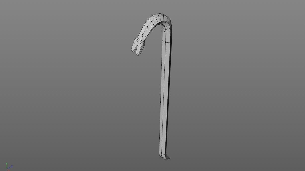 Crowbar Low-poly 3D model_9
