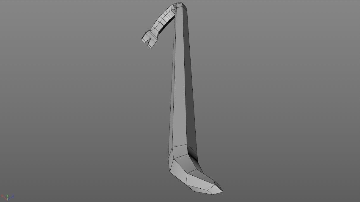 Crowbar Low-poly 3D model_12