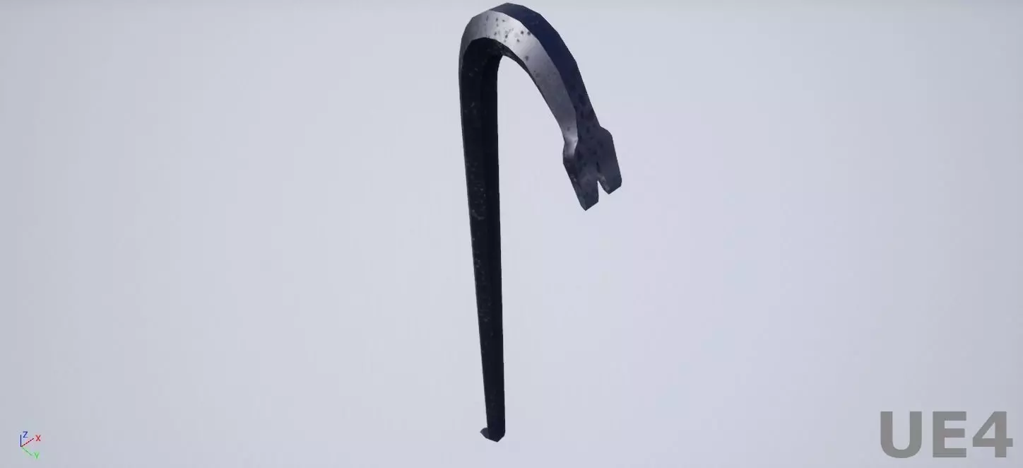 Crowbar Low-poly 3D model_0