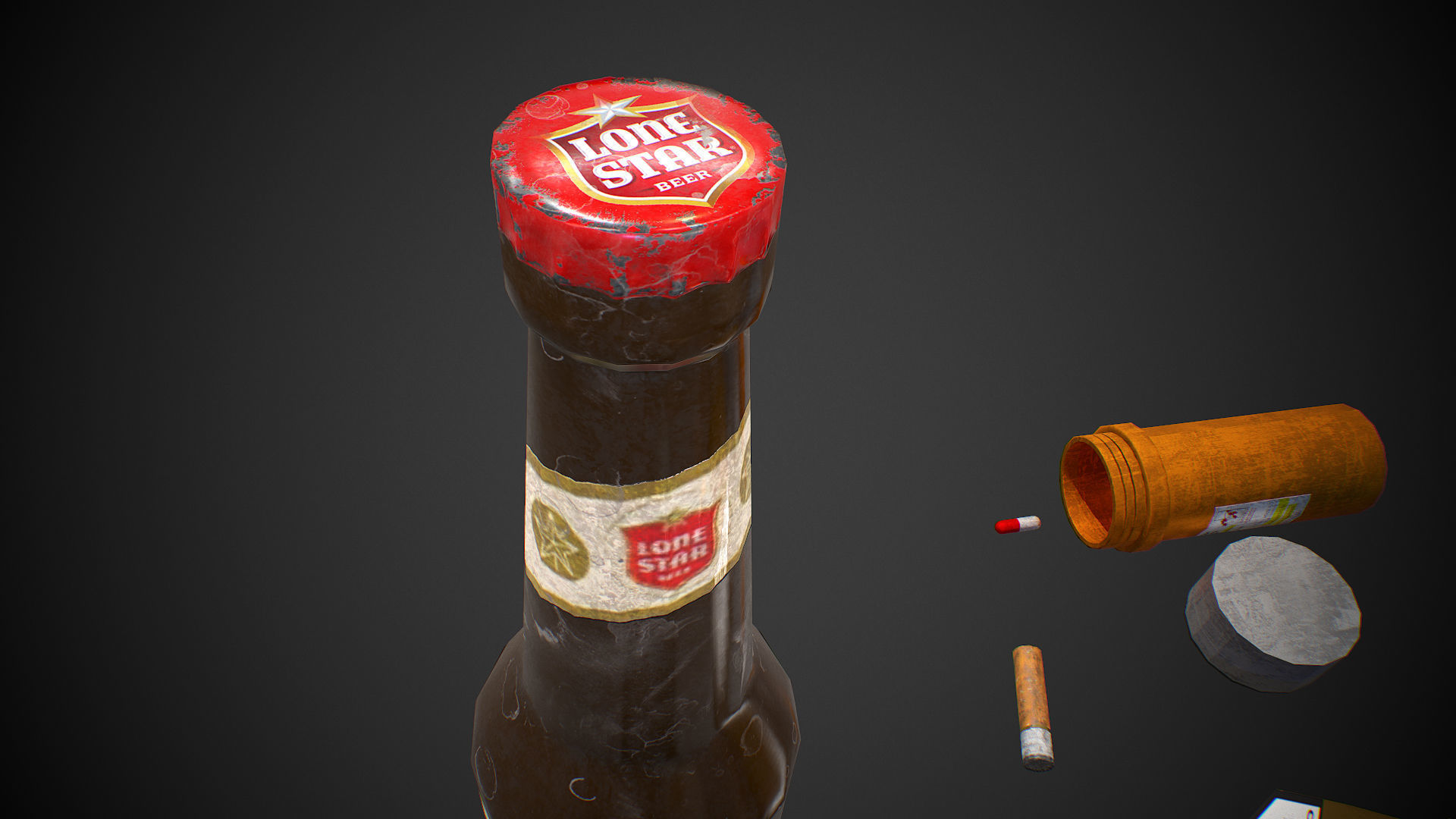 Urban Garbage Small Pack and Trash set Low-poly 3D model_13