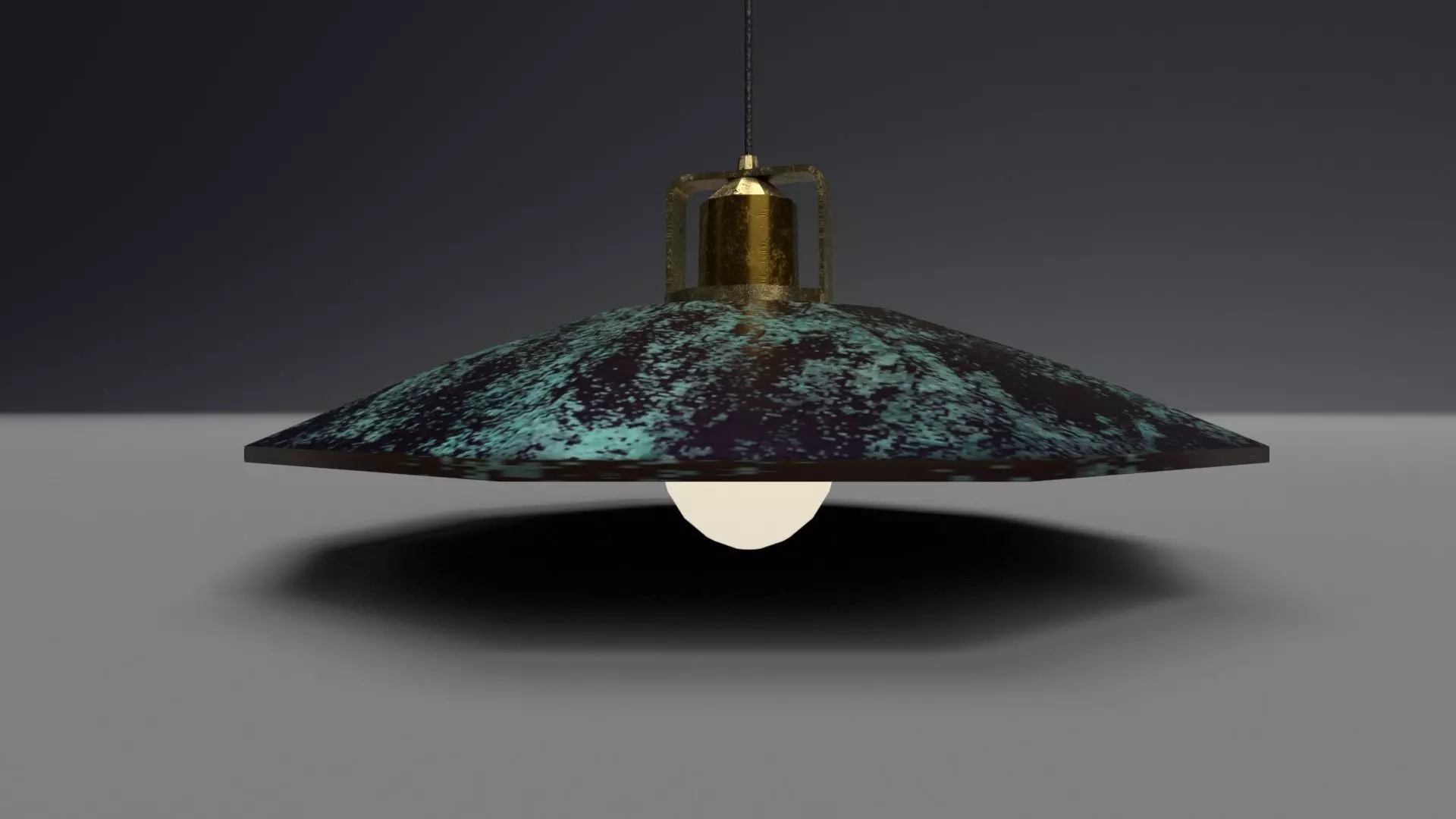 Vintage Hanging Lamp - Industrial Lighting Low-poly 3D model