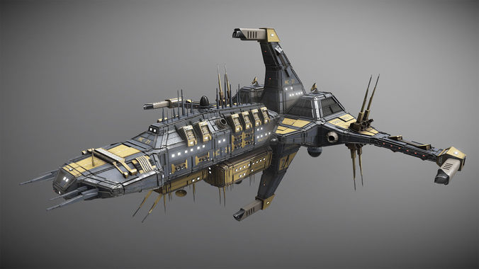 Space Force 1 Cruiser Low-poly 3D model