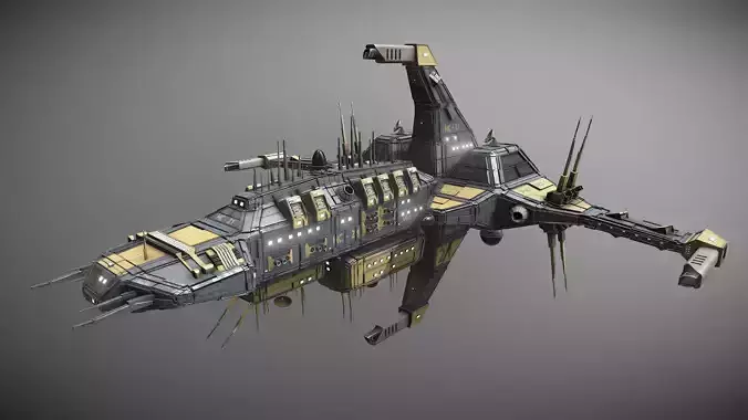 Space Force 1 Cruiser Low-poly 3D model