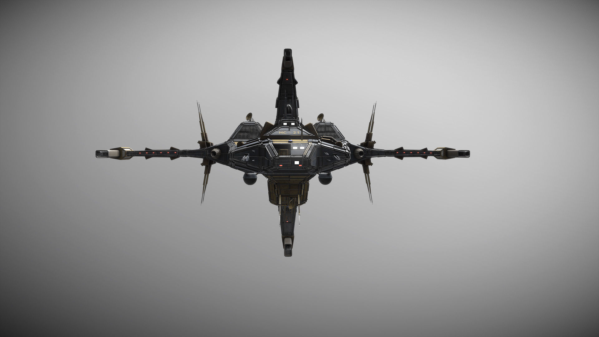 Space Force 1 Cruiser Low-poly 3D model_6