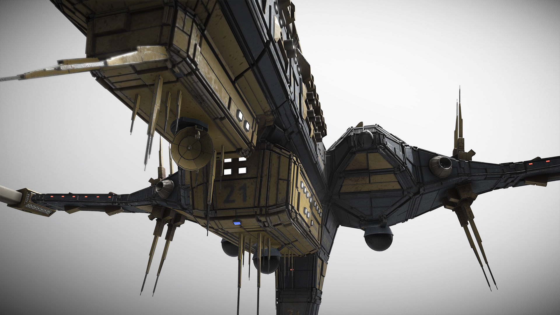 Space Force 1 Cruiser Low-poly 3D model_11