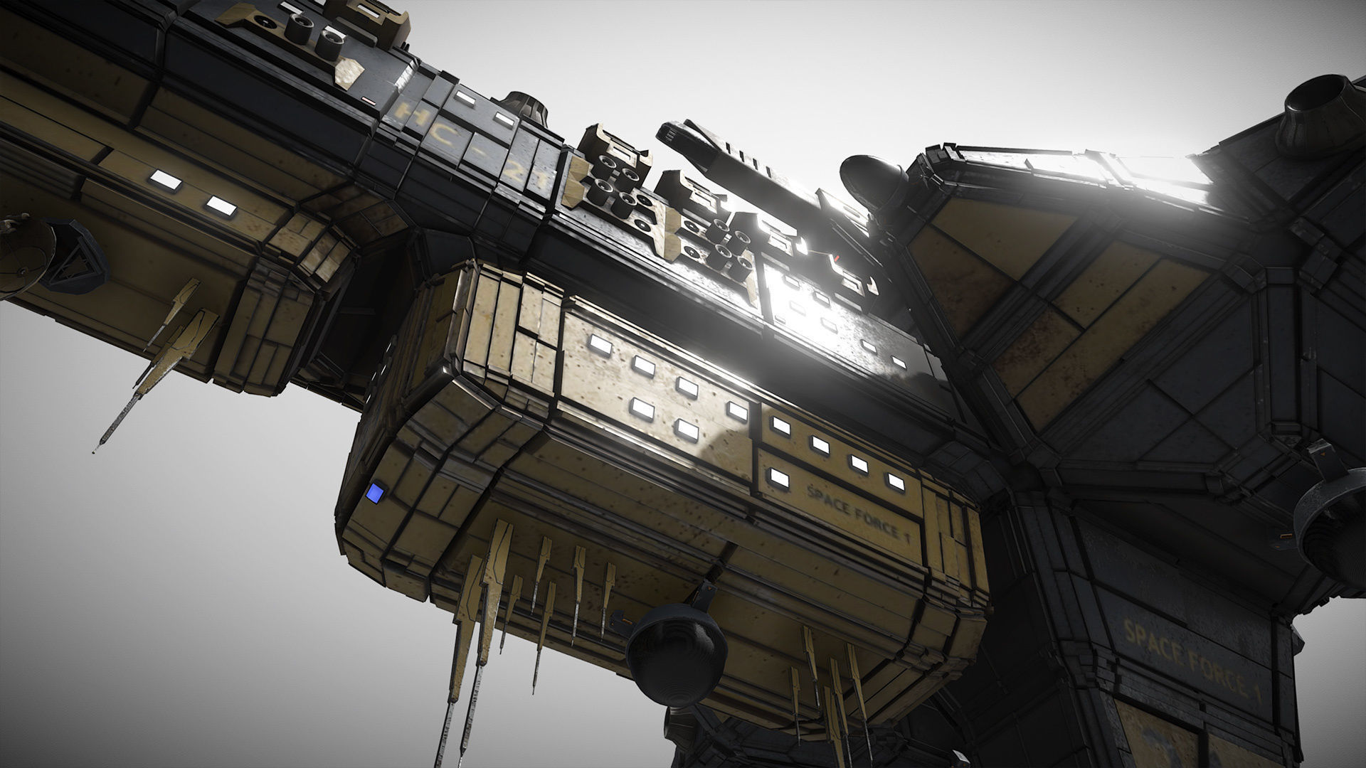 Space Force 1 Cruiser Low-poly 3D model_10