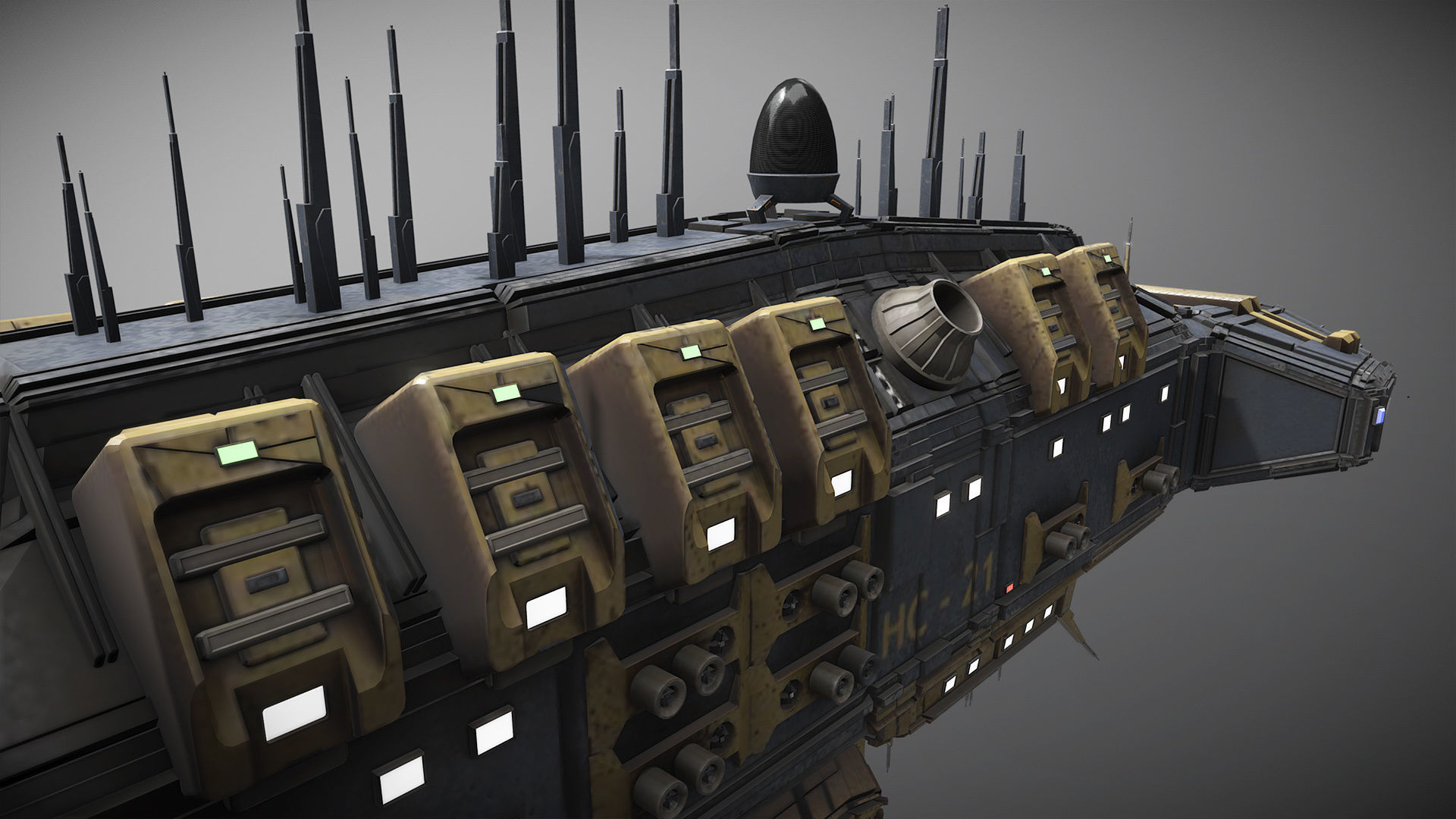 Space Force 1 Cruiser Low-poly 3D model_4